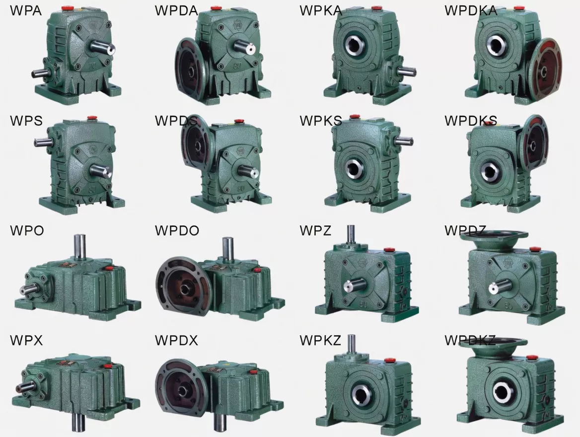 WP series cast iron worm gearbox product range