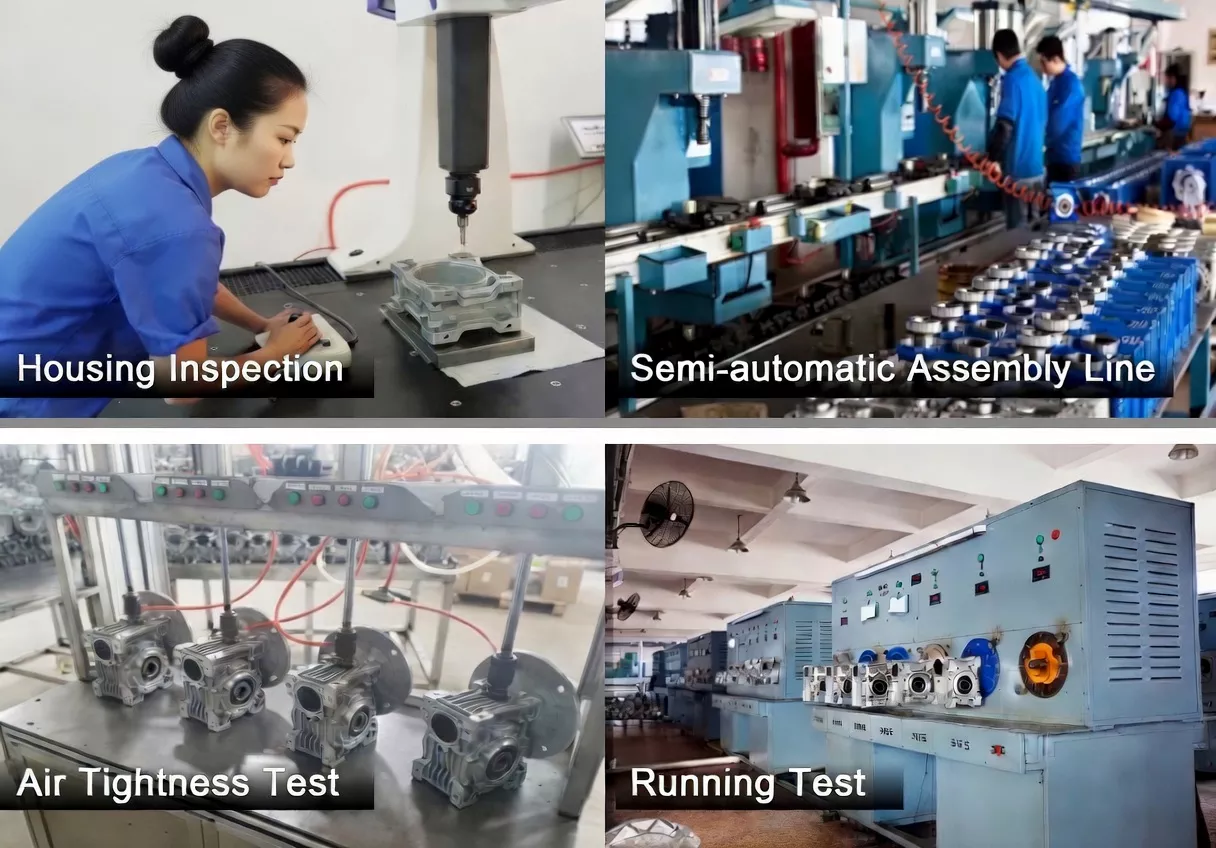 worm gearbox production line manufacturing compact units for dumbwaiter and service lift applications
